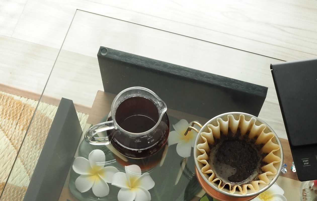 Croaster Select Coffeeのルワンダ カリシンピをハンドドリップで抽出完了